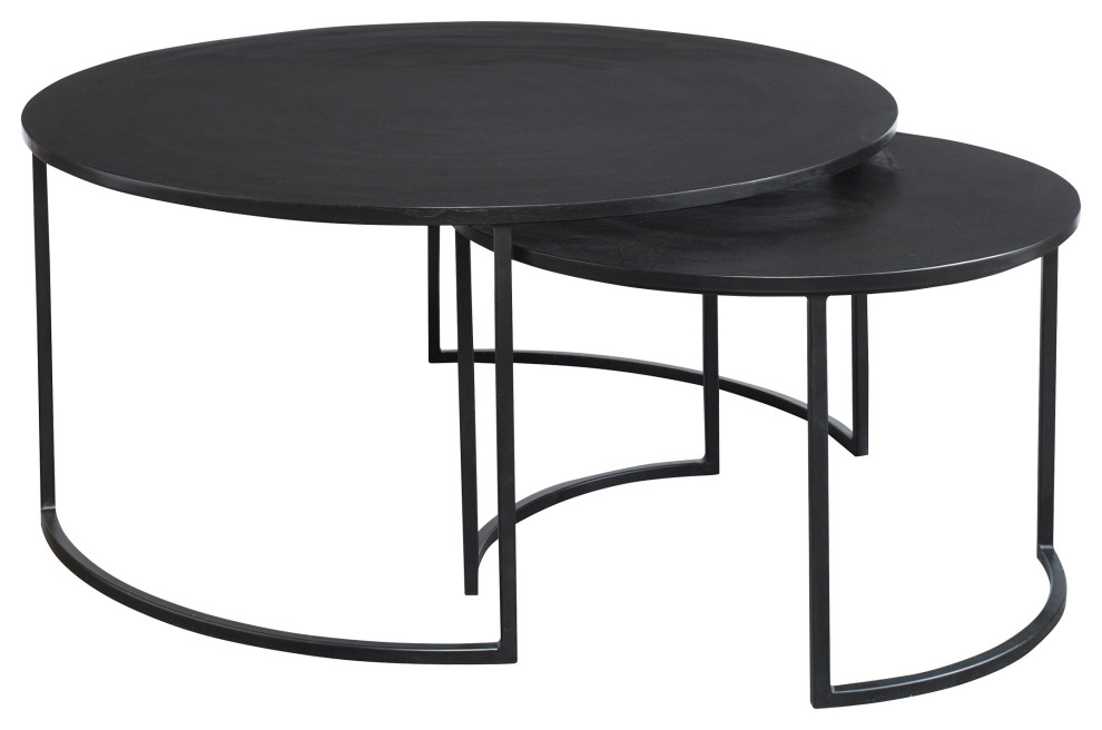 Uttermost Barnette Modern Nesting Coffee Tables 2 Piece Set   Modern   Coffee Tables   by Zin Home  Houzz