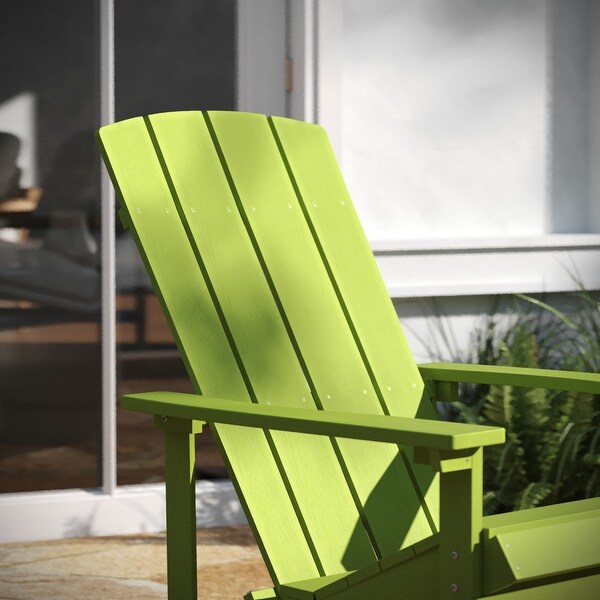 Outdoor AllWeather Poly Resin Wood Adirondack Chair