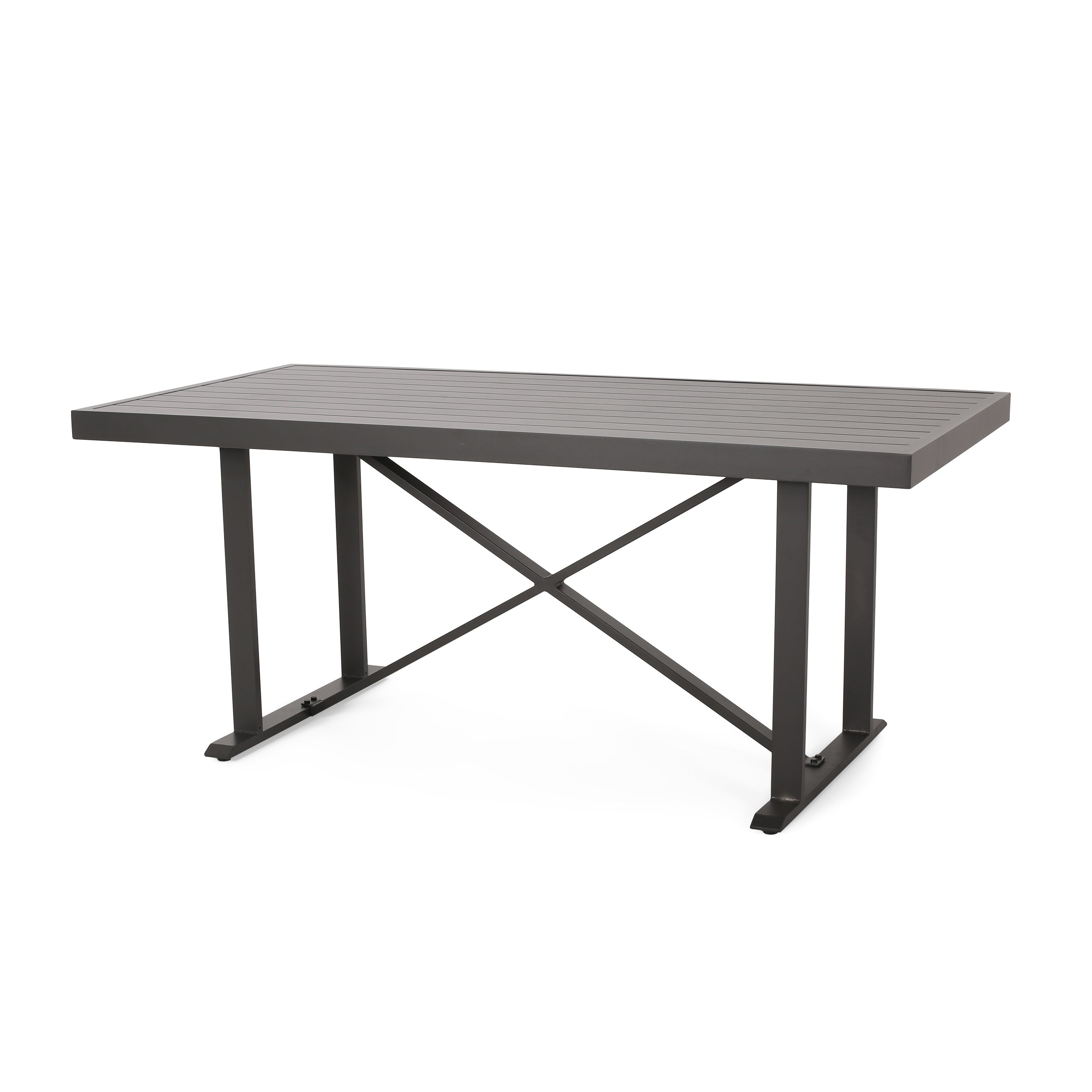 Mavin Outdoor Modern Industrial Aluminum Dining Table