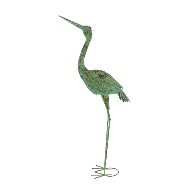 Coastal Crane Garden Sculpture Green Olivia amp May