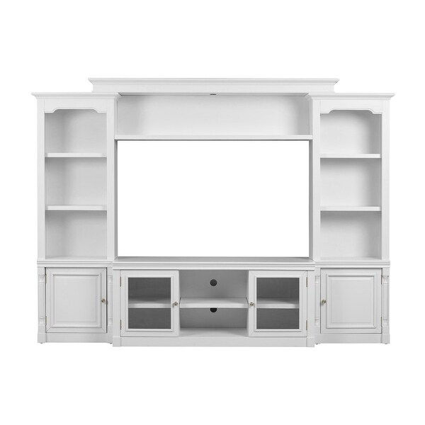 Virginia Solid Wood White Entertainment Center