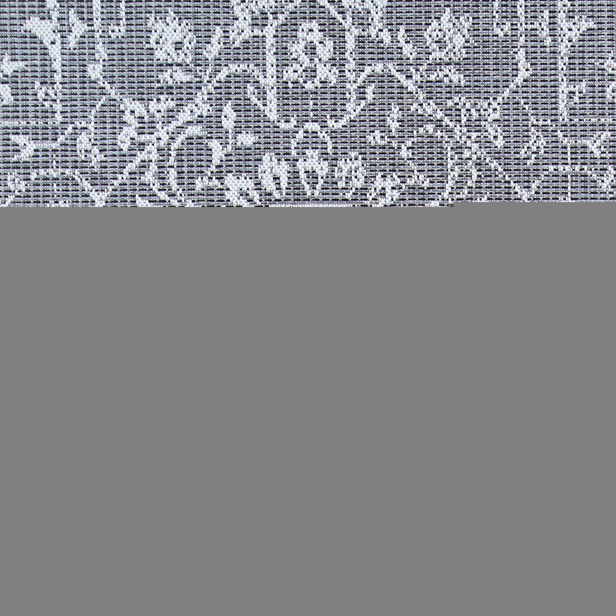 Couristan Monte Carlo Palmette Indoor/Outdoor Area Rug， 53 x 76 ， Black-Grey-Ivory