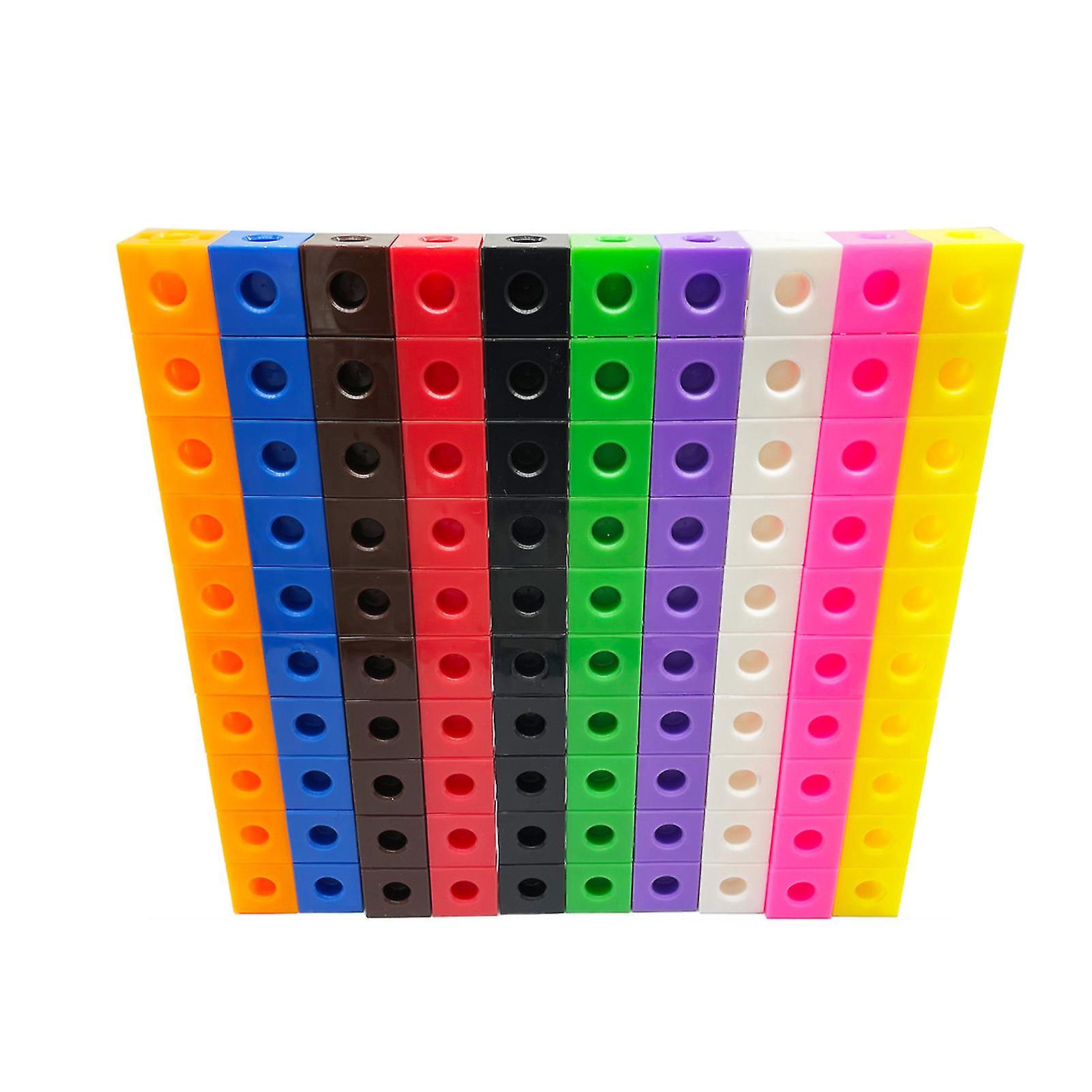 100pcs Building Block Toy Cube Educational Brain Development Smooth Corners Reusable For Kindergarten