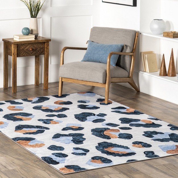 Nuloom Serina Modern Leapord Machine Washable Area Rug