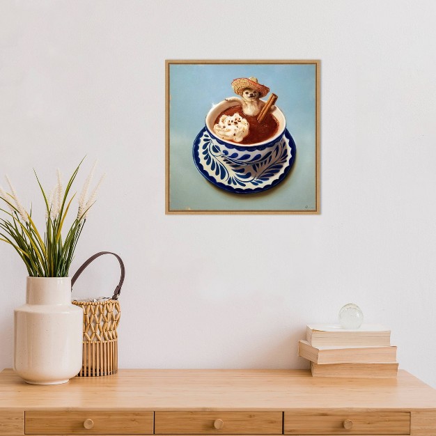 X 16 quot Mexican Hot Chocolate Dog By Lucia Heffernan Framed Wall Canvas Amanti Art