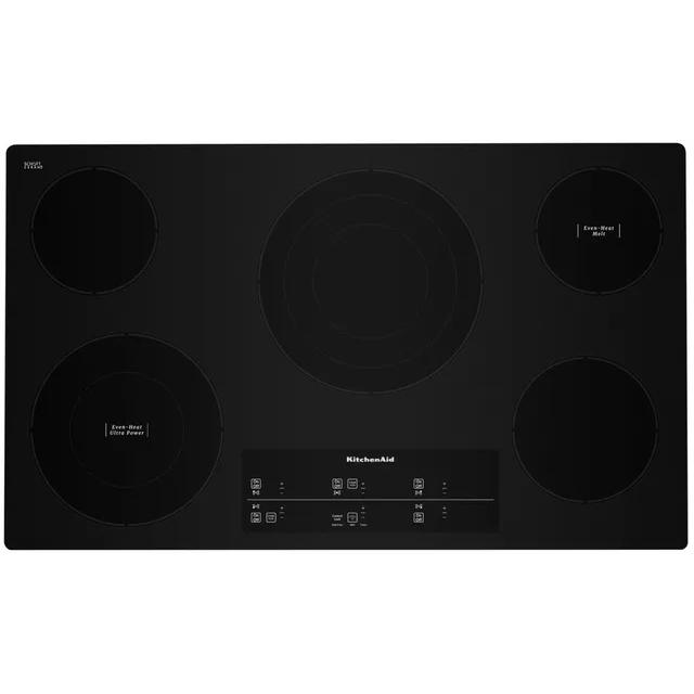 KitchenAid 36-inch Built-In Electric Cooktop with Even-Heat? Technology KCES956KSS