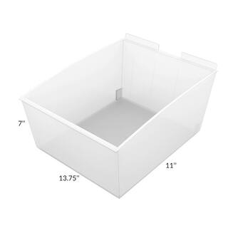 Proslat Probin Slatwall Large Clear Storage Bin (3-Pack) 03230