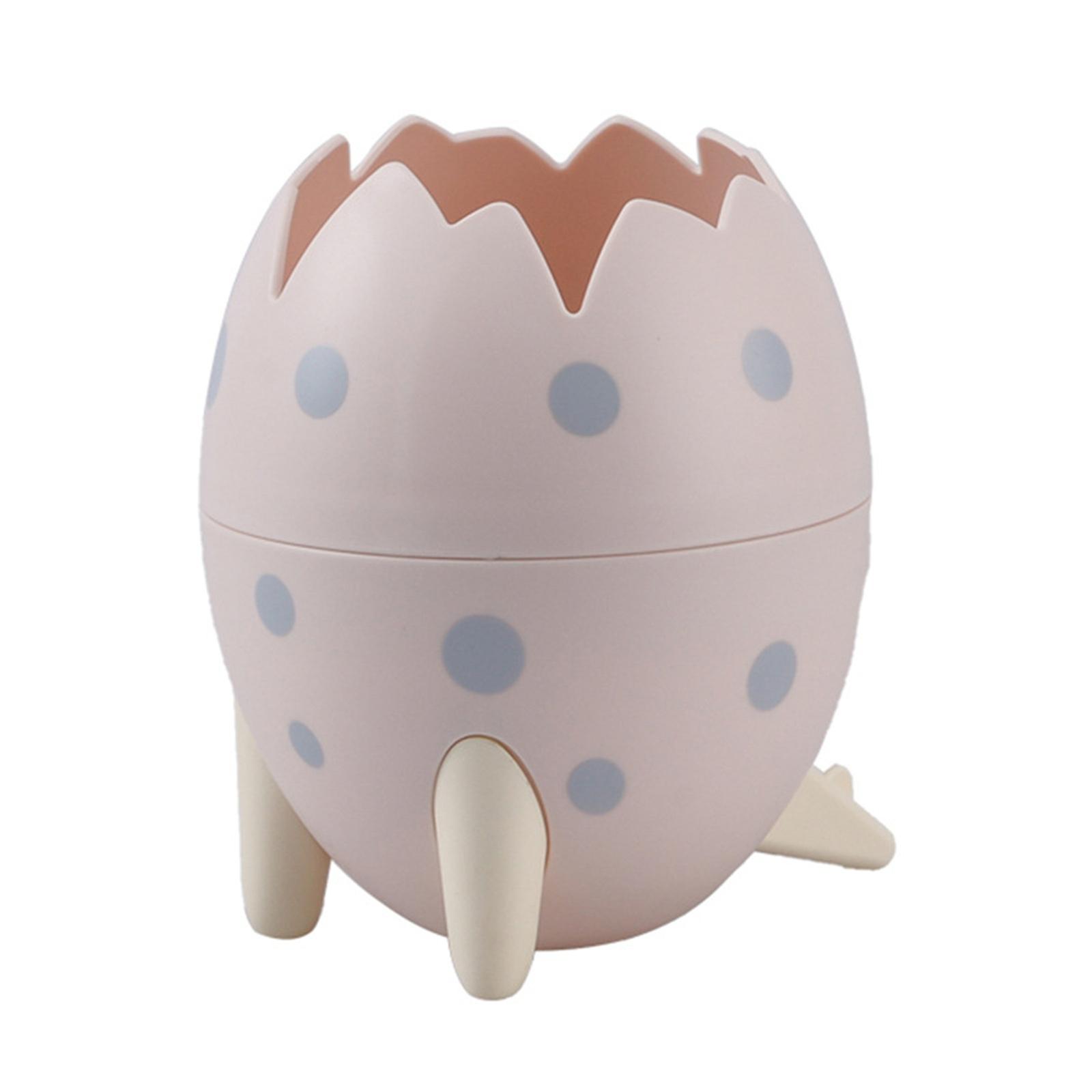 Cute Cartoon Dragons Egg Shape Pen Holder Creatives Desktop Stationery Storage Tube For Home School(blue)