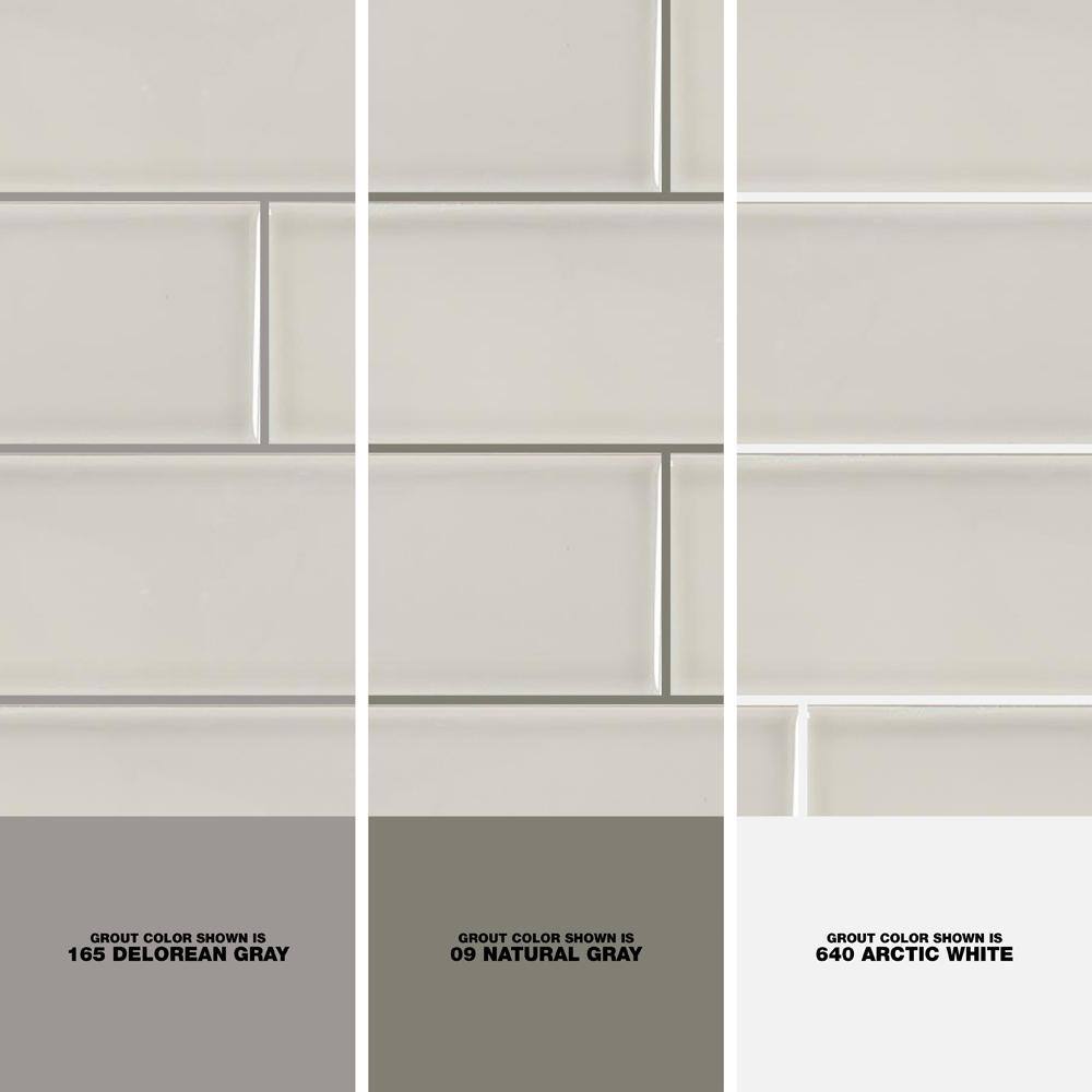 Jeffrey Court Weather Grey 3 in. x 12 in. Glossy Ceramic Wall Tile (16.5 sq. ft.Case) 99345