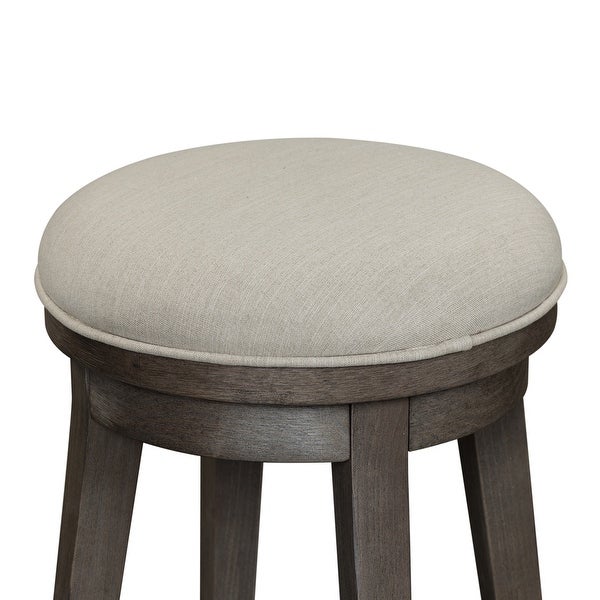 Modern Farmhouse Dusty Charcoal Distressed Console Swivel Stool