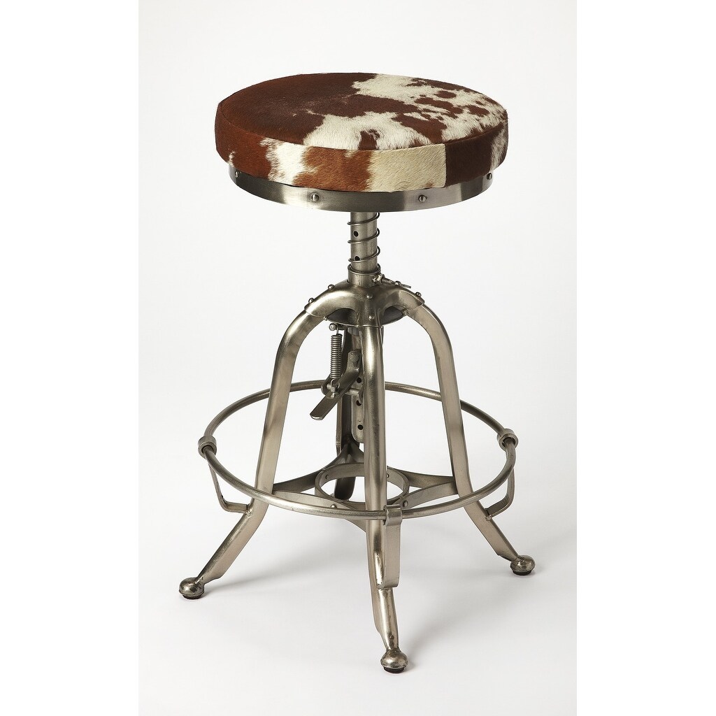 Hair on Hide Iron Bar Stool - 22