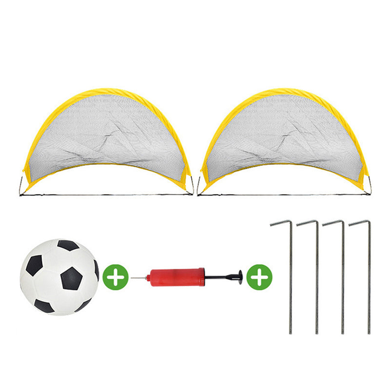 alextreme 2Pcs Soccer Football Goal Net Kit Set Foldable Training Goal Net Tent Kids Indoor Outdoor Play Toys Ball Games