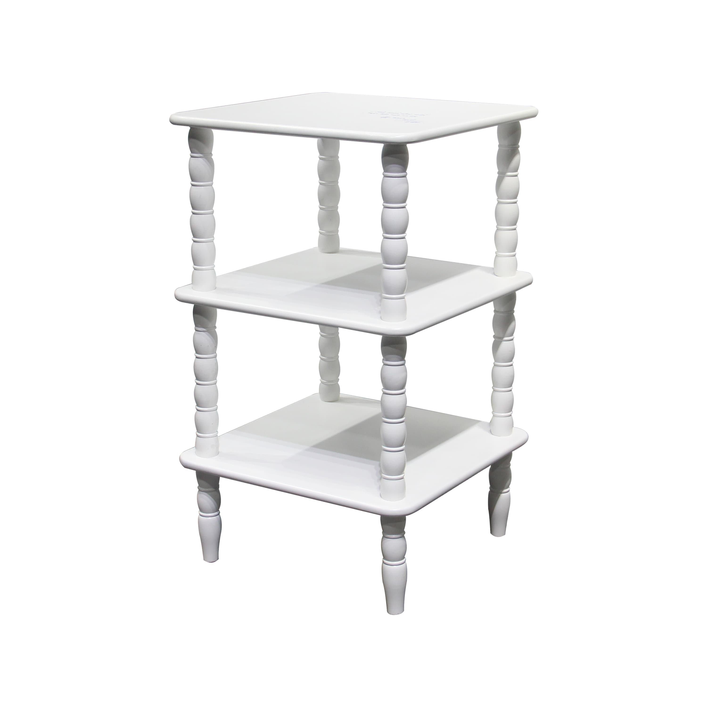 Lyon White Wood End Table