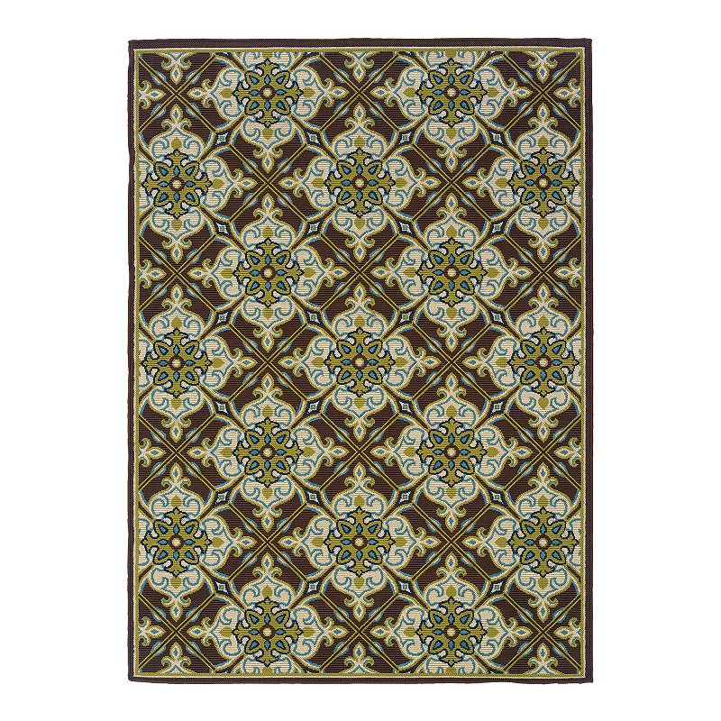 StyleHaven Cayman Damask Indoor Outdoor Rug