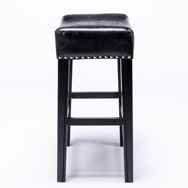 26''Faux Leather Bar Stools ，Set of 2