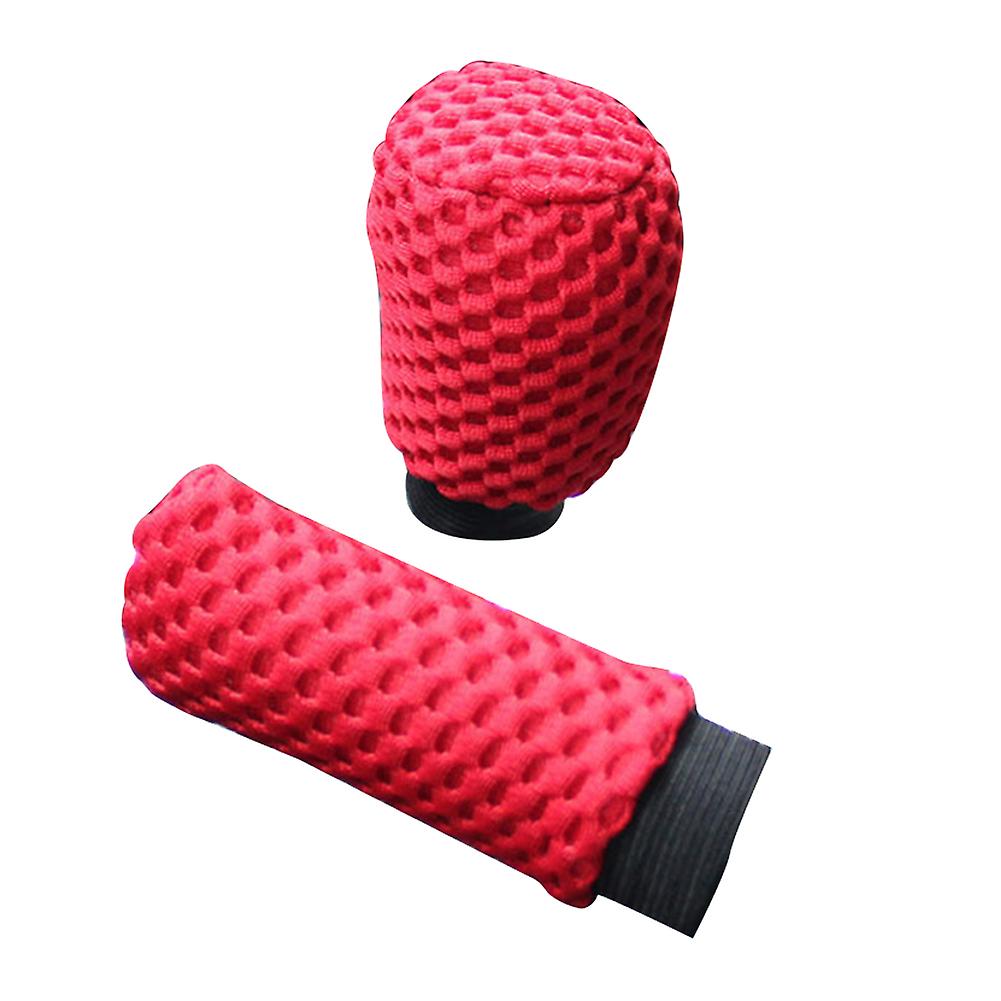 Shift Knob Cover Handbrake Cover Hand Brake Universal Fit Non-slip Gear Cover Breathable For Suv Off-road Vehicle Commercial Vehicle Truck Gray