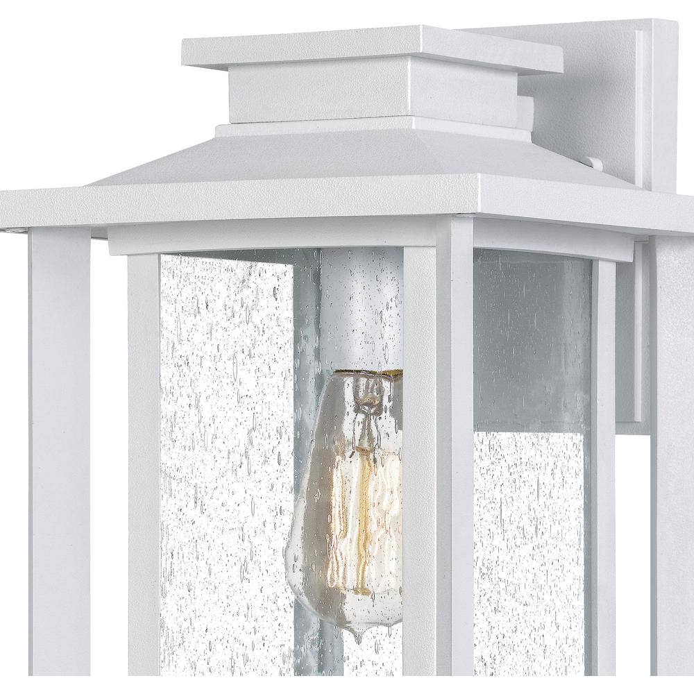 Quoizel Wakefield 1-Light White Lustre Outdoor Wall Lantern Sconce WKF8409W