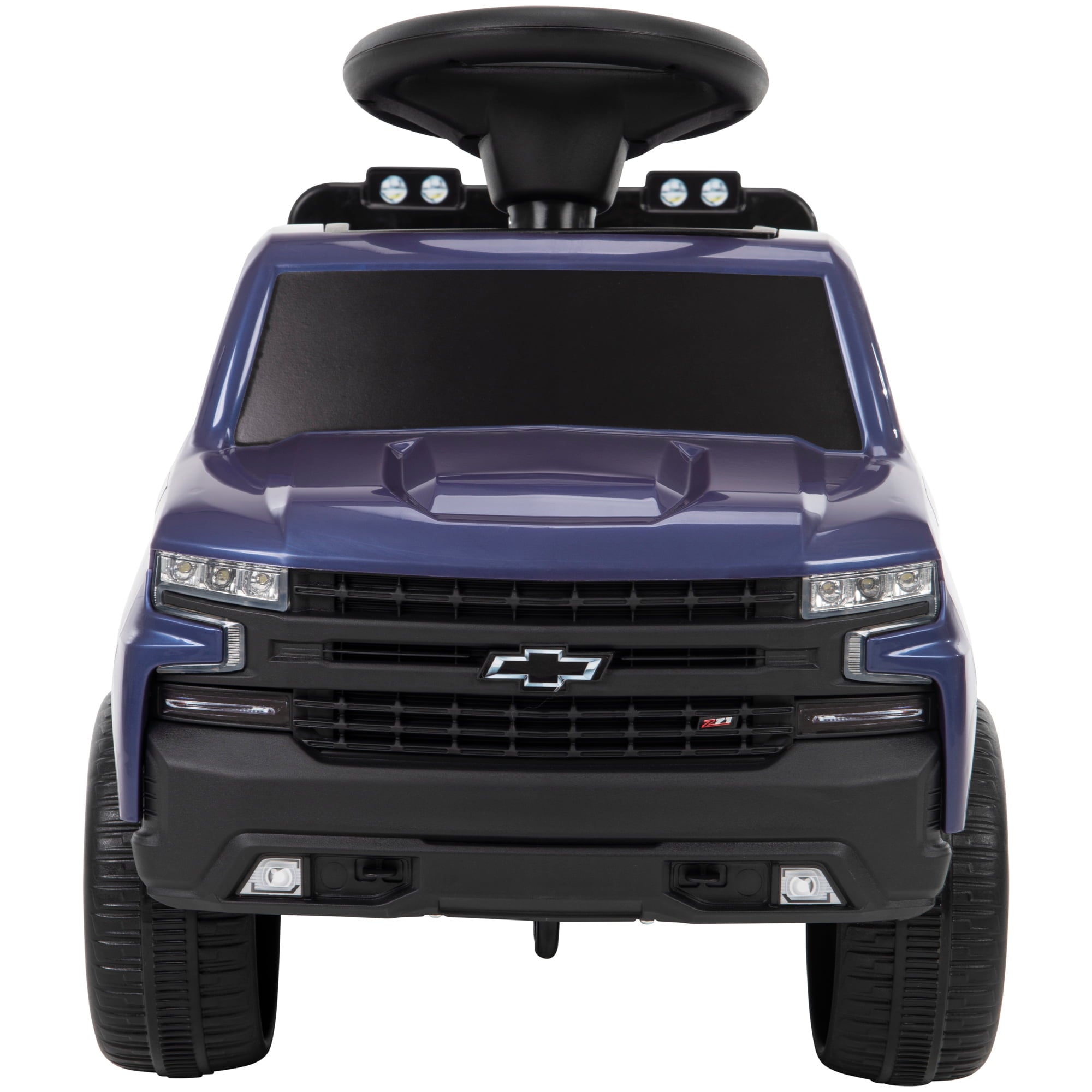 Huffy 6V Chevy Silverado Truck Ride-on Toy Quad for Kids, Blue