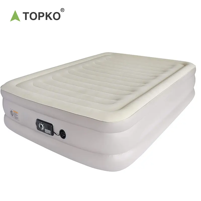 TOPKO High Quality Double Inflatable Mattress Outdoor for Camping  Home   Travel Inflatable Air Mattress