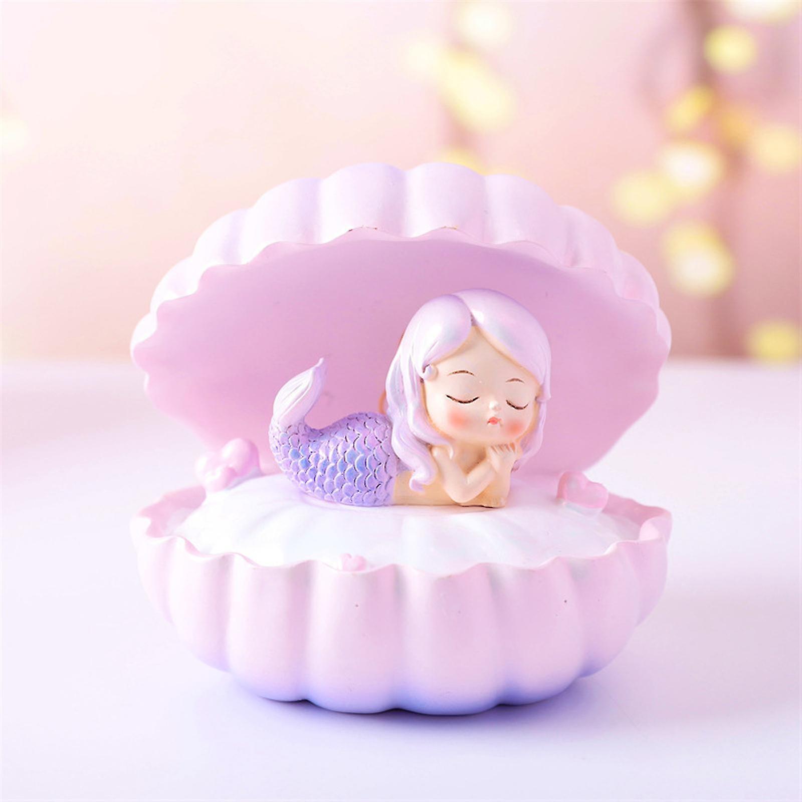 Kids Star Lights Cute Shell Fairy Ornaments Mermaid Creative Girly Night Lamp Table Decoration Lights