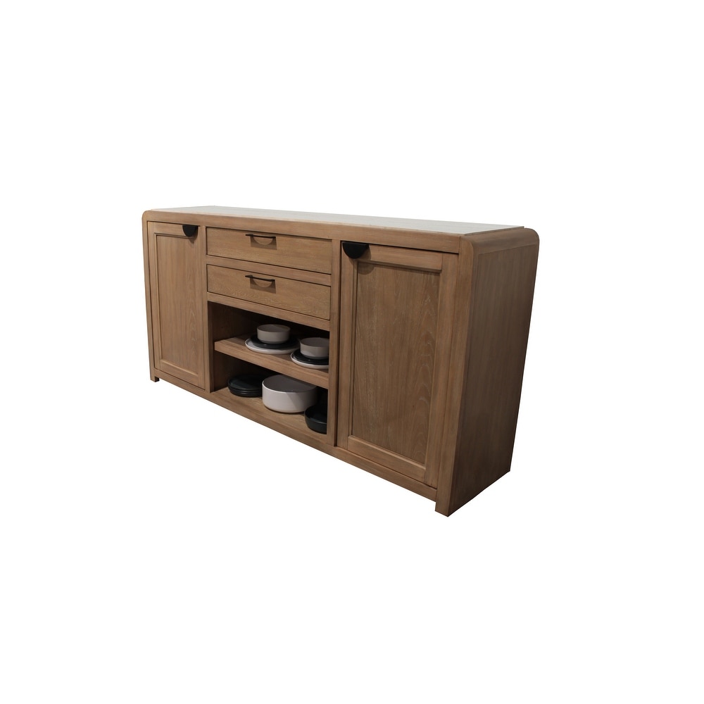 72 In. Buffet Server with Stone Top   72W x 14D x 31H