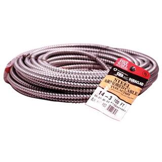 Southwire 143 x 100 ft. Solid CU BXAC (Duraclad) Armored Steel Cable 55278523