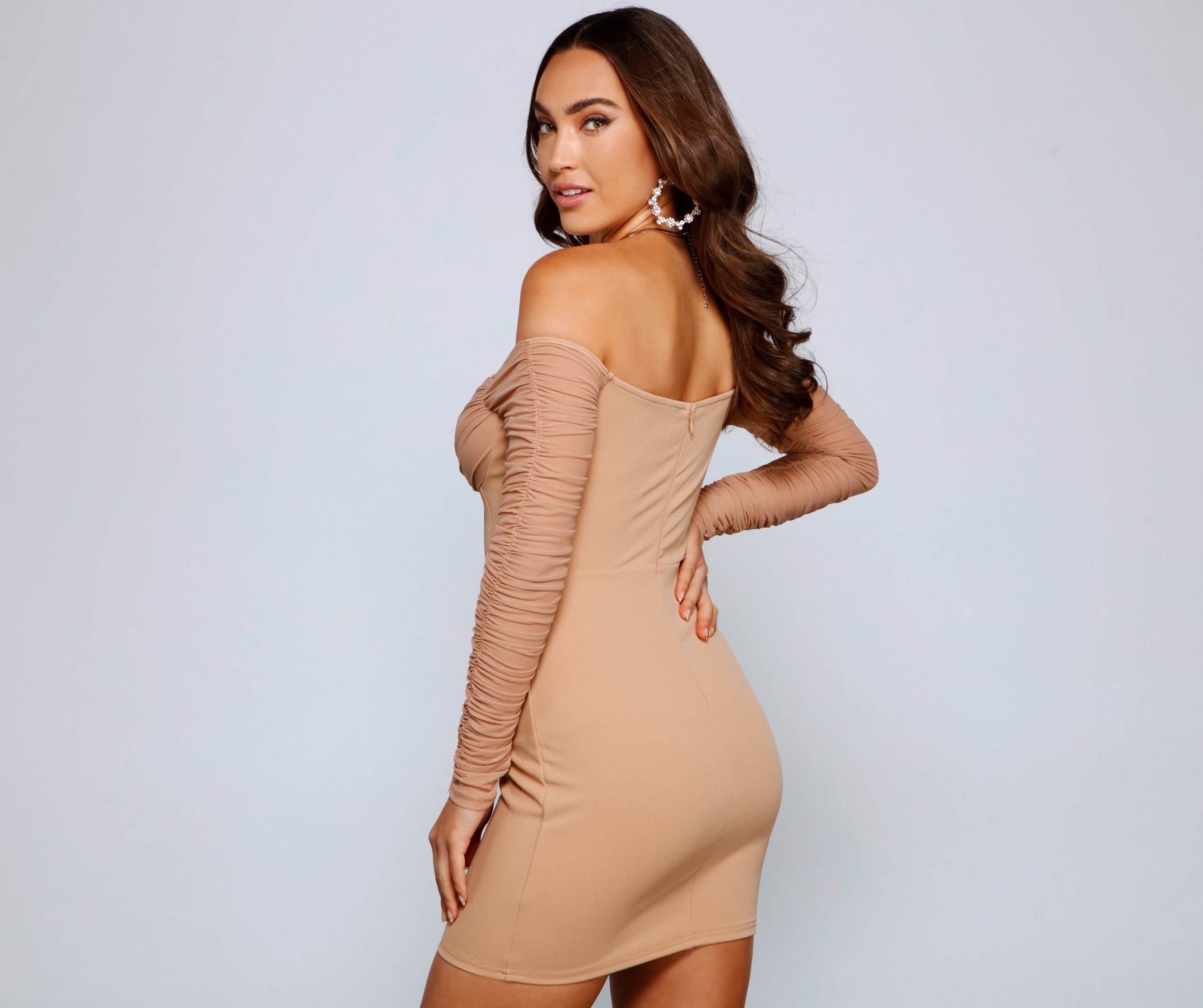 Mesmerize In Mesh Bodycon Dress