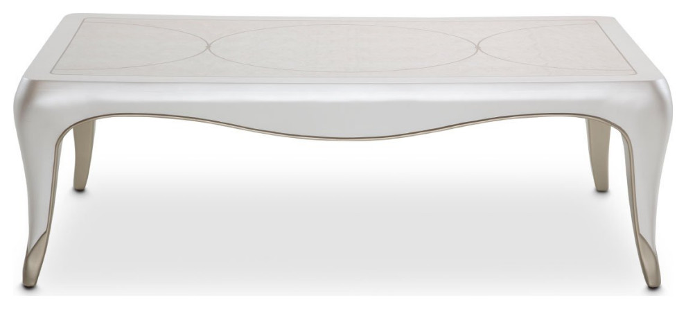 Aico Amini London Place Rectangular Cocktail Table in Creamy Pearl   Transitional   Coffee Tables   by AMOC  Houzz