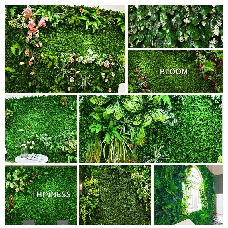 Garden Event Supplies Green Boxwood Hedge Artificial Wall Faux Plants Grass Panels For Wall Decor