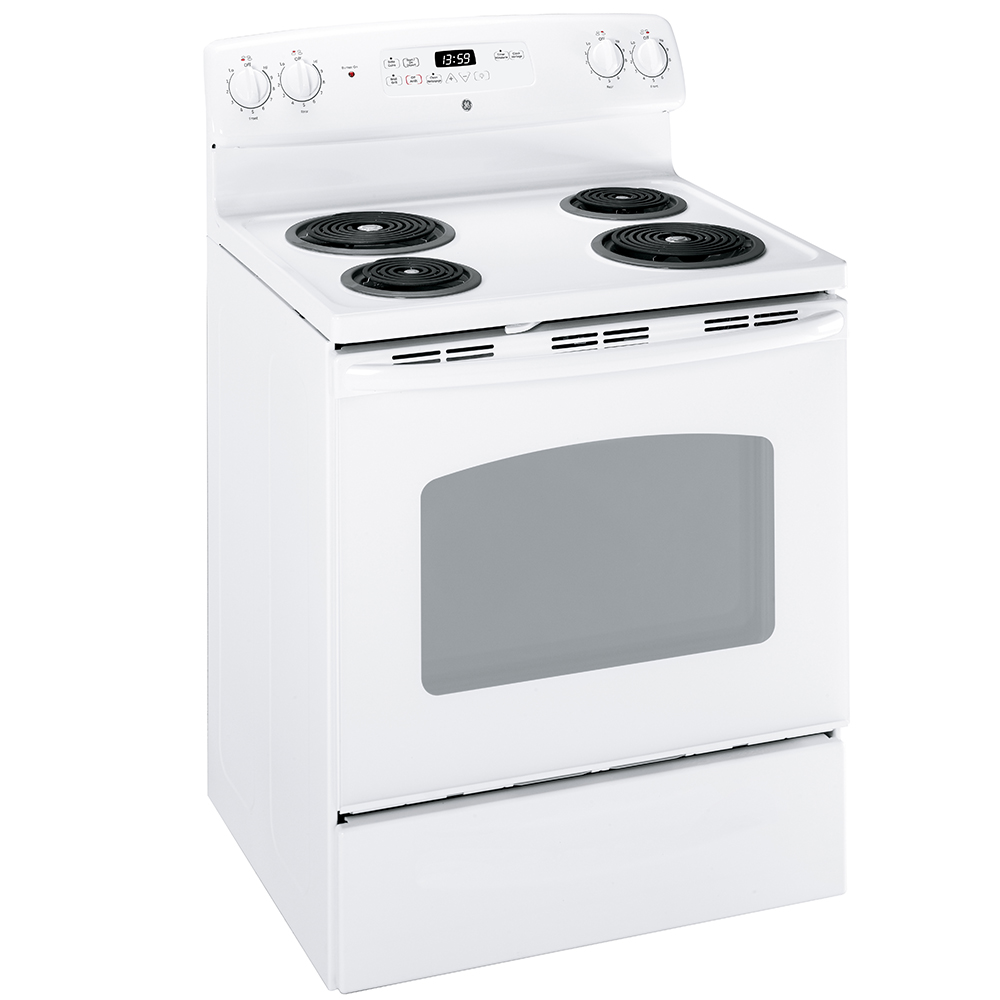 GE 30-inch Freestanding Electric Range JCBP240DMWW