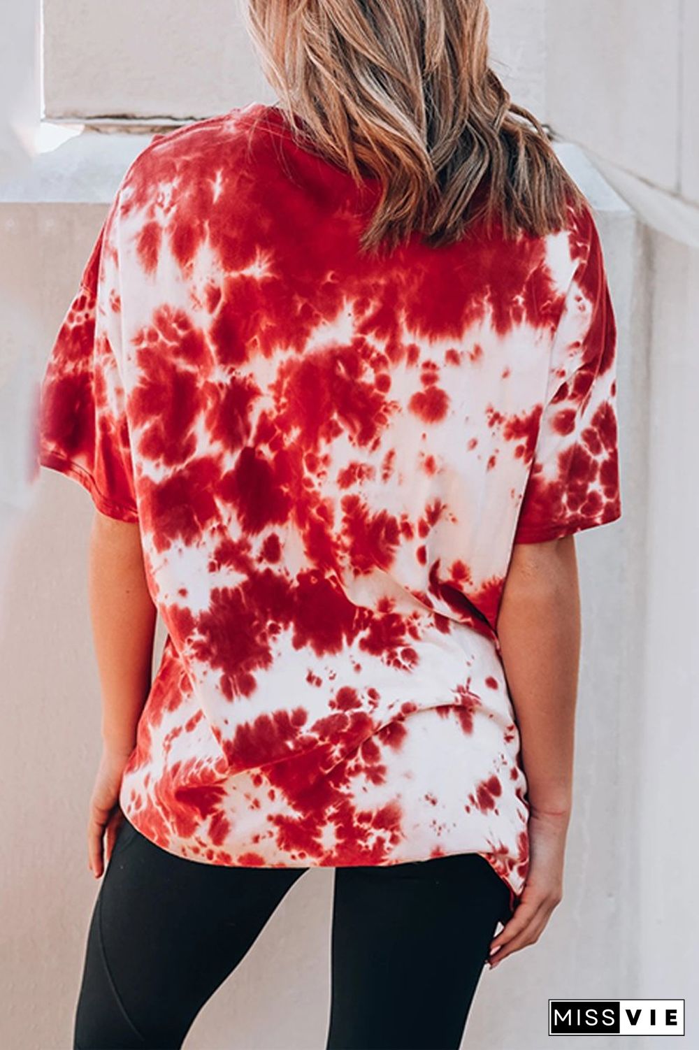 Tie Dye Print Casual Short Sleeve T-Shirt