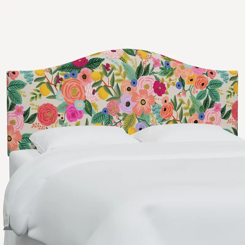 Rifle Paper Co Mayfair Garden Party Pink Twin Headboard