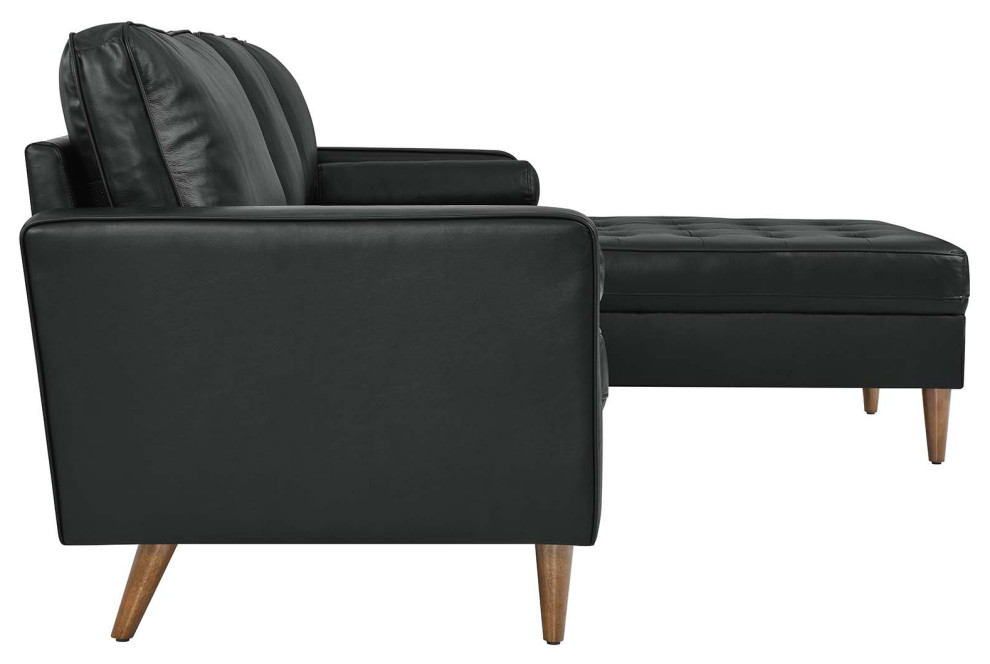 Valour 98 quotLeather Sectional Sofa   Midcentury   Sectional Sofas   by Modway  Houzz