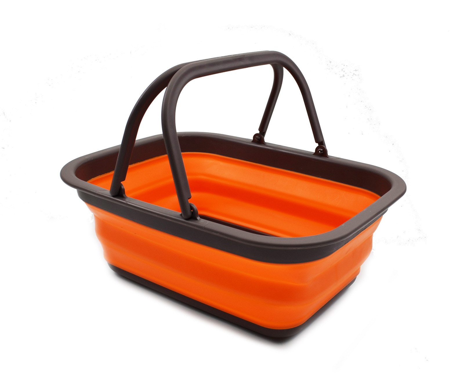 SAMMART SAMMART 9.2L (2.37Gallon) Collapsible Tub with Handle - Portable Outdoor Picnic Basket / Crater - Foldable Shopping Bag - Space Saving Storage Container