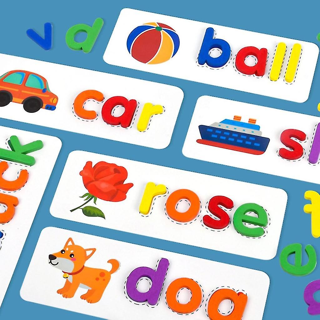 Alphabet Words Matching Toy Learning Flashcards Spell Cognition Toddler Favor