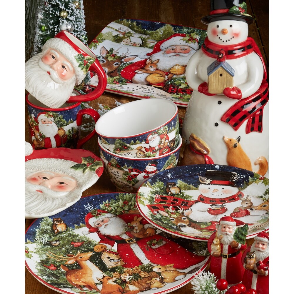 Certified International Magic Of Christmas Santa 22 oz. Ice Cream/Dessert Bowls (Set of 4)