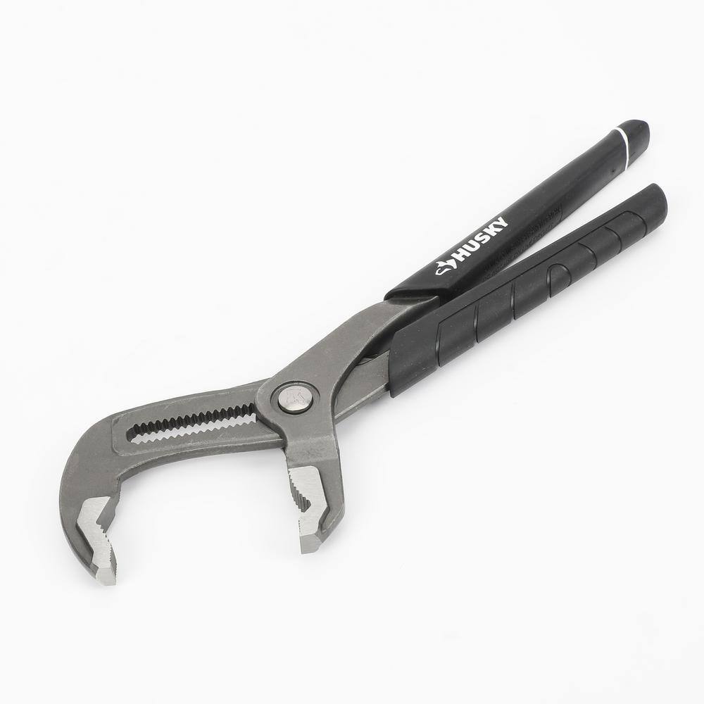 Husky 12 in. Quick Adjusting Curved Jaw Groove Joint Pliers 90142