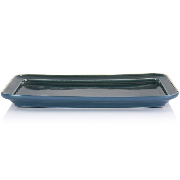 13.5in Stoneware Reactive Glaze Serving Platter