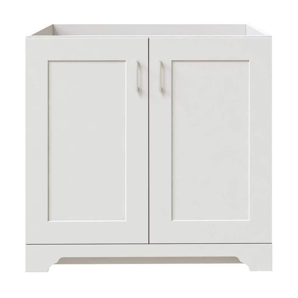 Home Decorators Collection Hawthorne 36 in W x 2134 in D Vanity Cabinet in Linen White with 2Doors