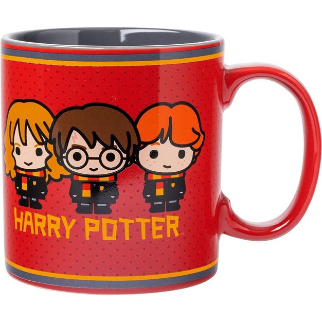 Silver Buffalo Harry Potter Chibi Characters 20 ounce Jumbo Ceramic Mug