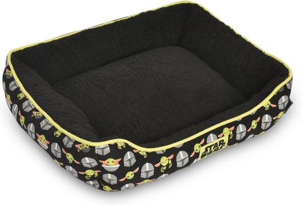 Fetch For Pets Star Wars Mandalorian Child In A Cradle Cuddler Dog Bed， Black