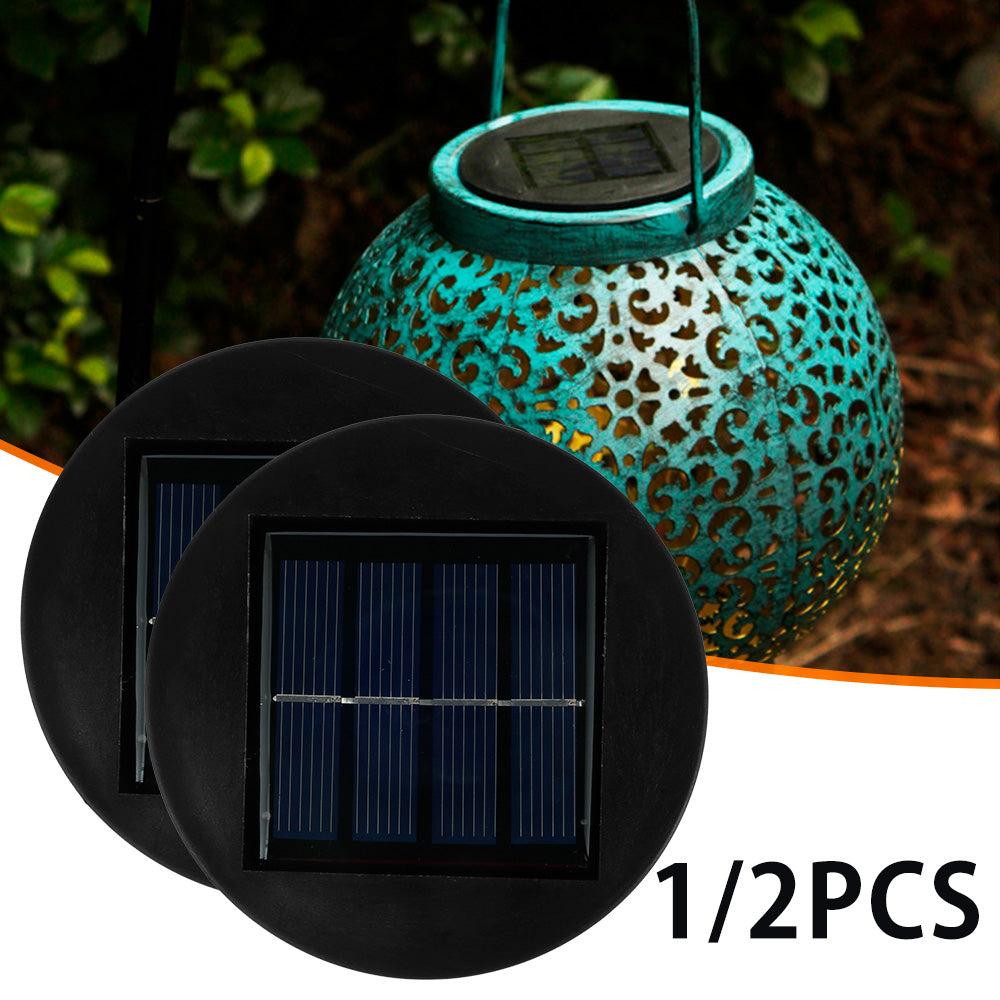 Fyeme 1Pc Solar Lights Replacement Top， Solar Panel Lights Bulb Replacement Part， Solar Replacement Top Solar Lantern for Outdoor Hanging Lanterns DIY Table Lights Garden Patio Decor (8cm)