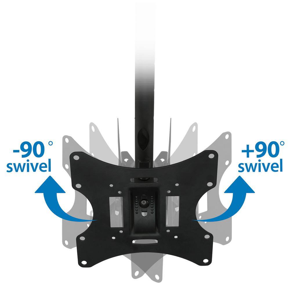 Mount-It 23 in. - 42 in. Full Motion TV Ceiling Mount with 20-Degree Tilt 66 lbs. Load Capacity MI-508