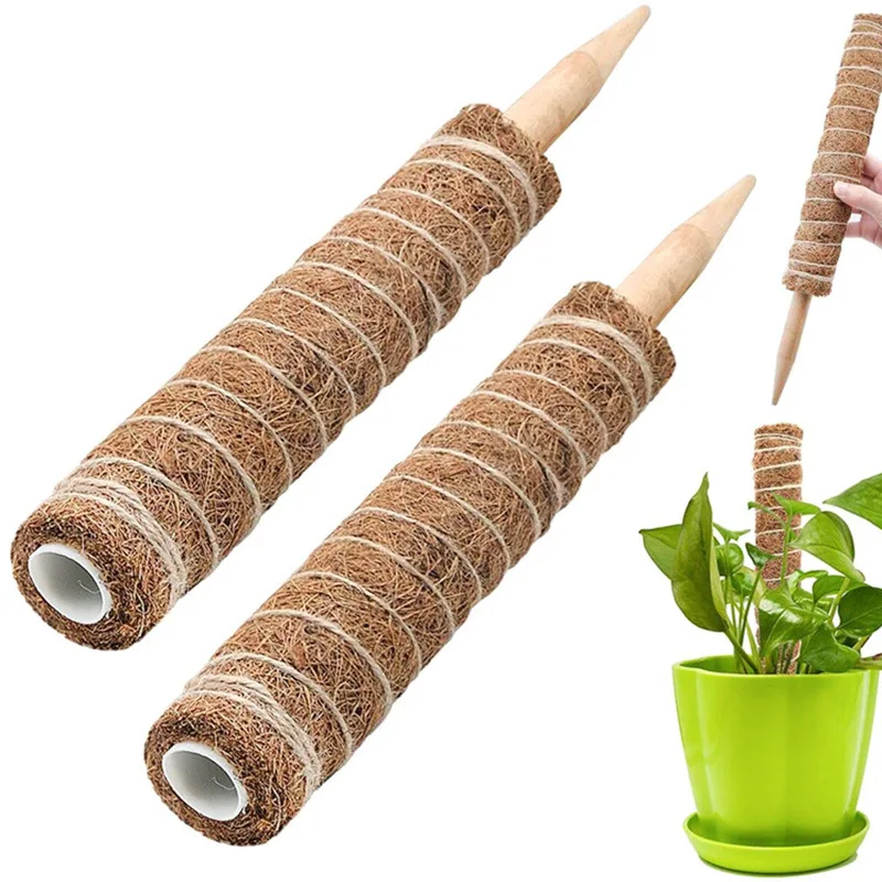 Wholesale garden supplies green pot plant climbing pole coconut vine climbing stick 30/40/50cm