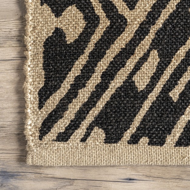 Nuloom Merissa Bohemian Lattice Jute Area Rug