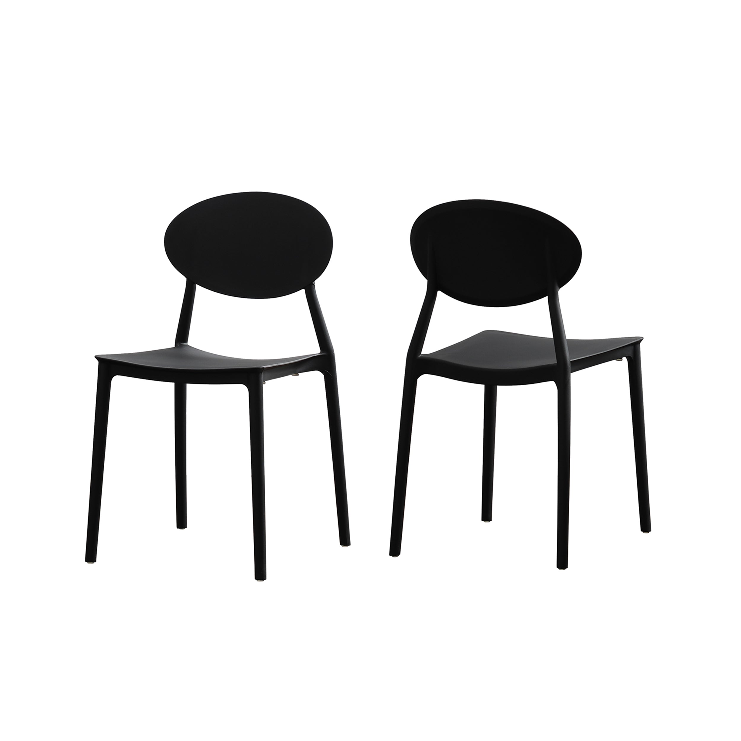 Brynn Outdoor Plastic Chairs (Set of 2)