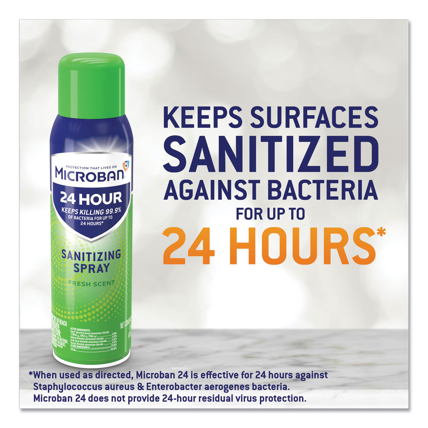 24-Hour Disinfectant Sanitizing Spray by Microbanandreg; PGC48774