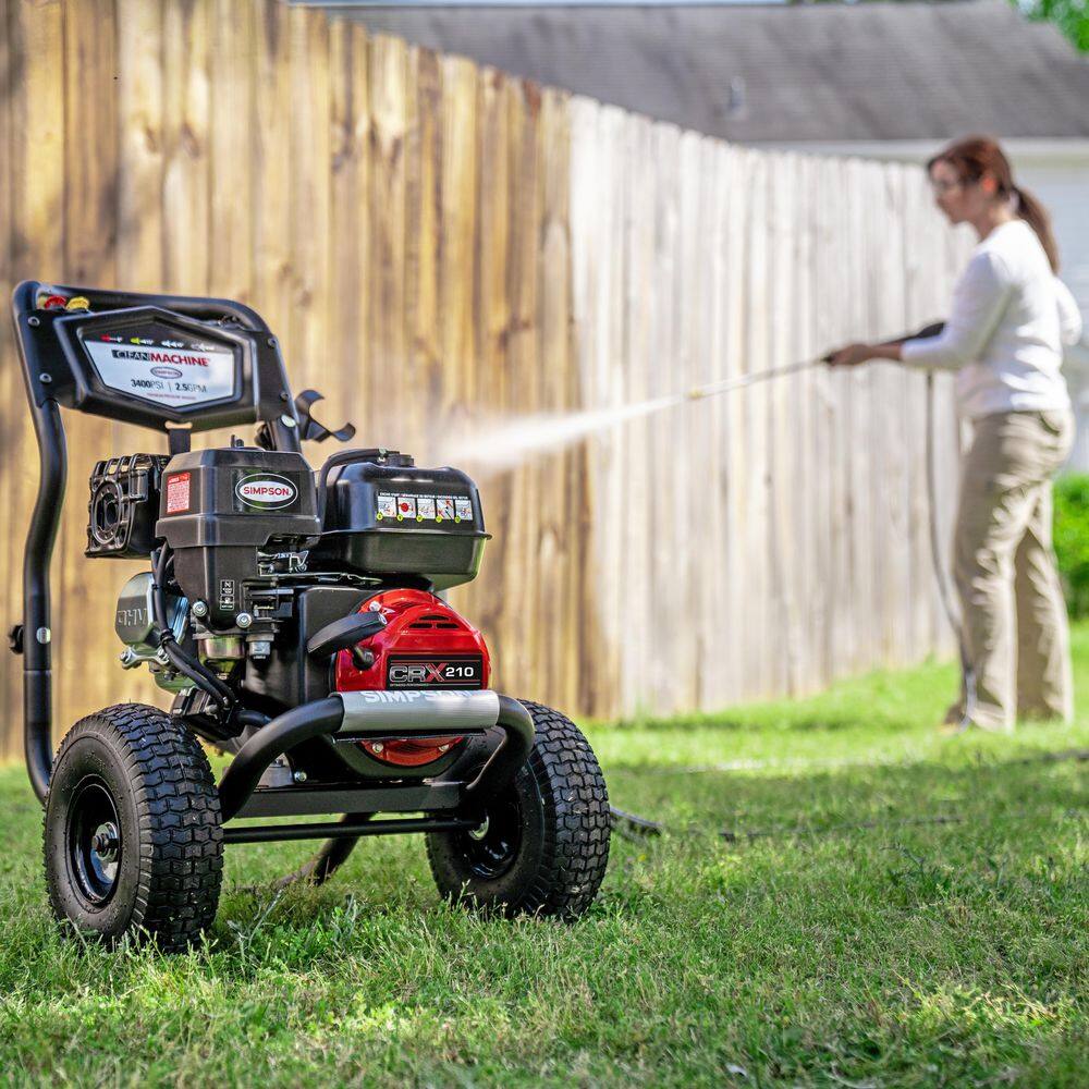 SIMPSON Clean Machine 3400 PSI 2.5 GPM Gas Cold Water Pressure Washer with CRX 210 Engine CM61083