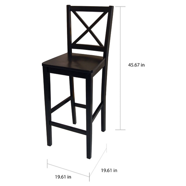 Virginia Cross back 30-inch Stool (Set of 2)