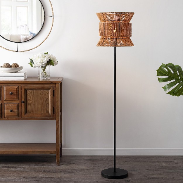 Boyer Floor Lamp Natural black Safavieh